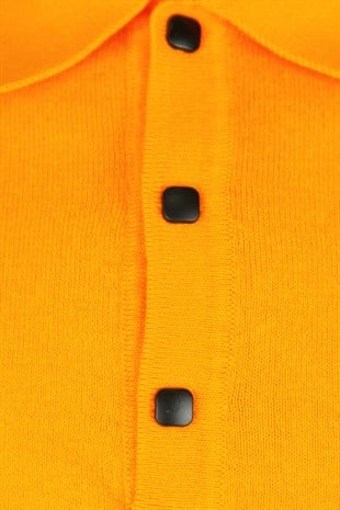 %100 Pamuk Kavuniçi Çıtçıtlı Polo Yaka Triko Tişört