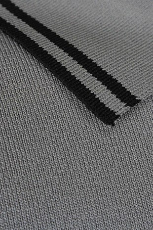 Yaka Ve Kol Ribana Detaylı Tasarım Polo Triko Tişört